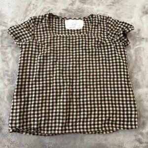 Classic Black and White Checkered Women's Top